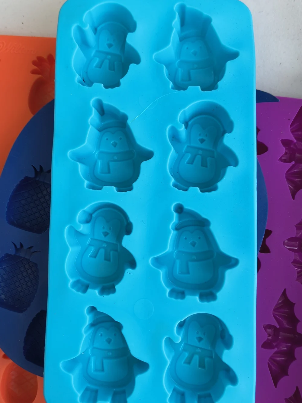 Silicone Candy & Ice Molds - Assorted Bright Colors And Shapes
